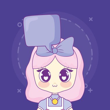 Kawaii anime kız tasarım