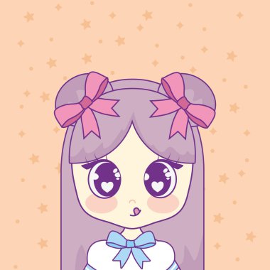 Kawaii anime kız tasarım