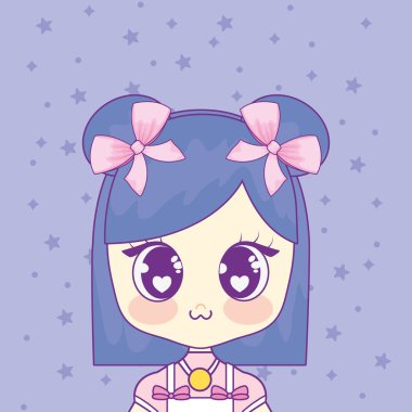 Kawaii anime kız tasarım