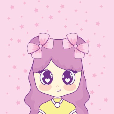 Kawaii anime kız tasarım