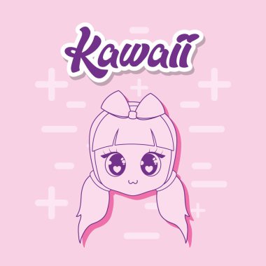 Kawaii anime kız tasarım