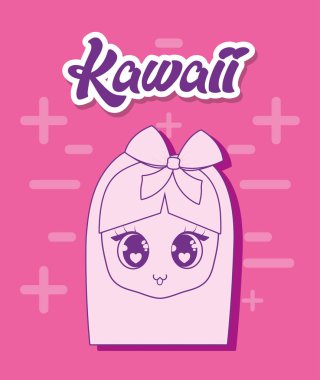 Kawaii anime kız tasarım