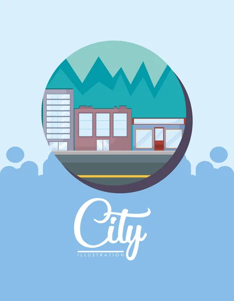 Diseño de elementos de ciudad — Vector de stock