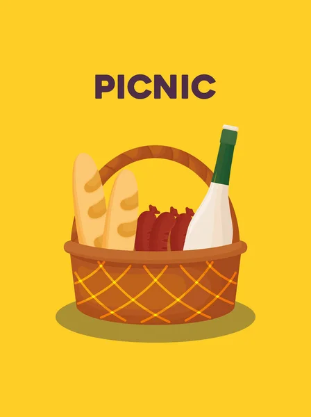 Picnic food design — Stock Vector