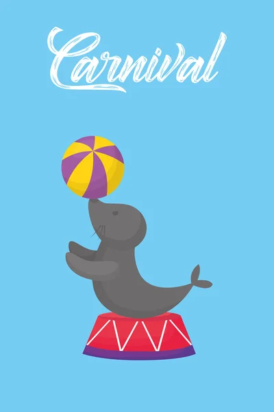 Diseño de circo de carnaval — Vector de stock