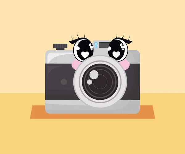 Kawaii camera icon — Stock Vector