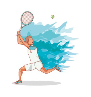 Tenis karakteri oynayan adam