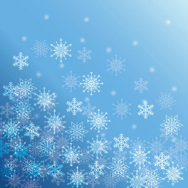 Neige d'hiver ou flocons de neige — Image vectorielle