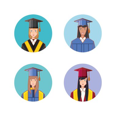 Lisansüstü kadın avatarlar karakter