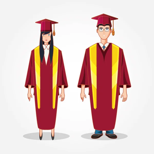 Graduate par avatar tecken — Stock vektor