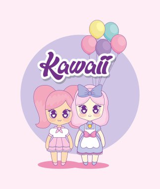 şirin kawaii kızlar karakter grubu