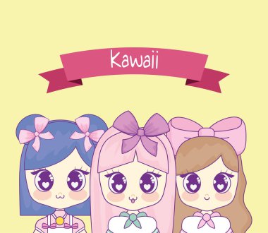 kurdele ile şirin kawaii kız grubu