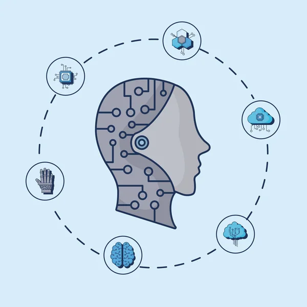 Design de inteligência artificial —  Vetores de Stock