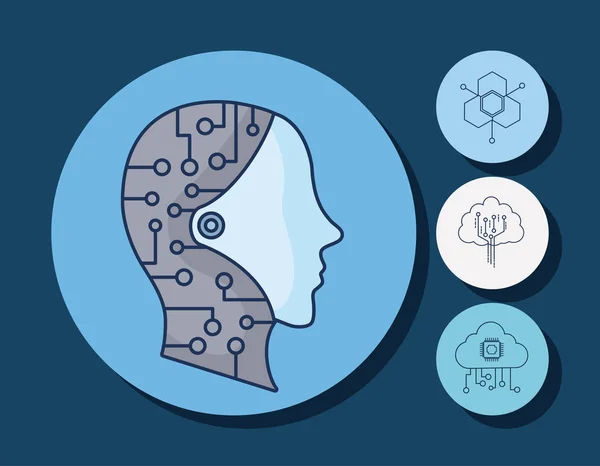 Design de inteligência artificial —  Vetores de Stock