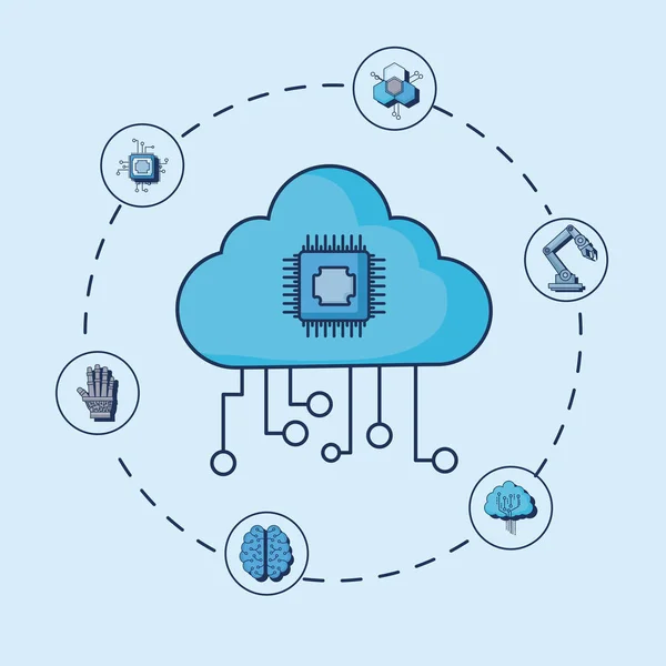 Design de inteligência artificial — Vetor de Stock