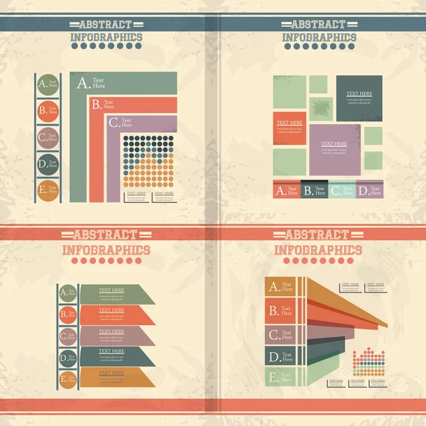 Abstrakte Infografiken Skizzen setzen Symbole — Stockvektor