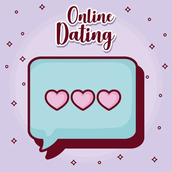 Dating online desing — Vettoriale Stock