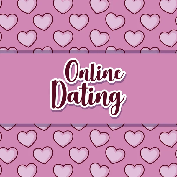 Online dating design — Stock Vector