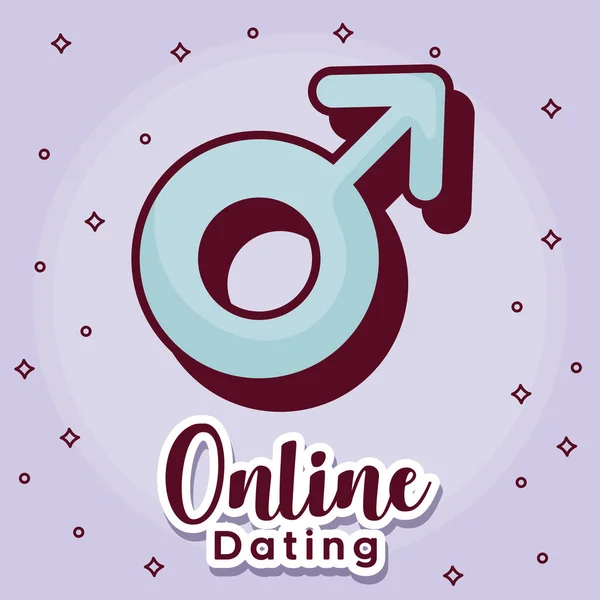 Online dating desing — Stock vektor