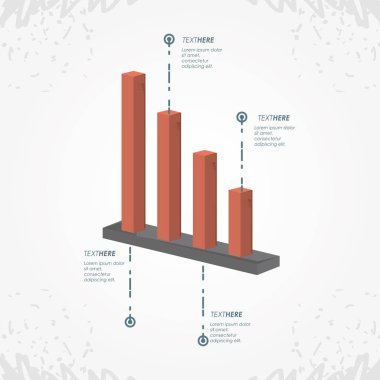 Barlar çizimler ile soyut infographics