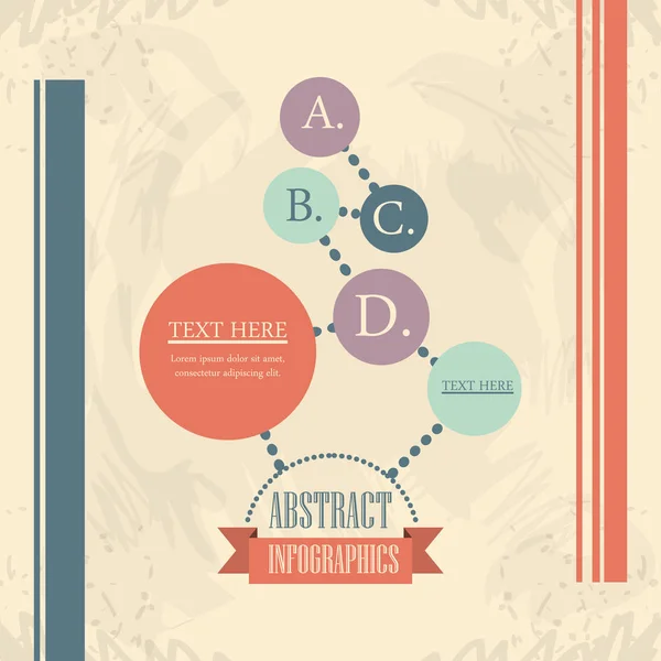 Infografías abstractas con bocetos del alfabeto — Vector de stock