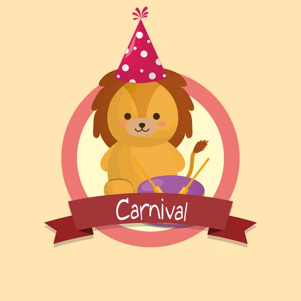 Design de emblema de carnaval — Vetor de Stock