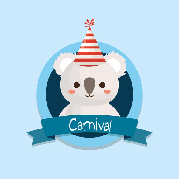 Carnival emblem design — Stock Vector