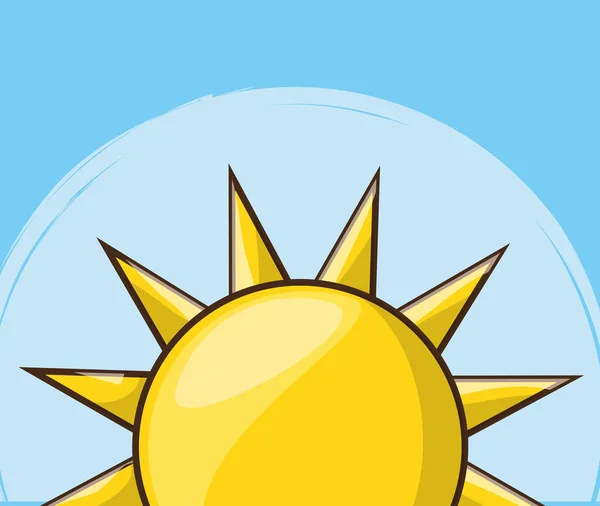 Design soleil mignon — Image vectorielle