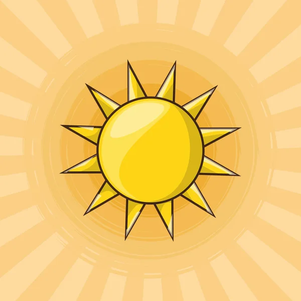 Lindo sol diseño — Vector de stock