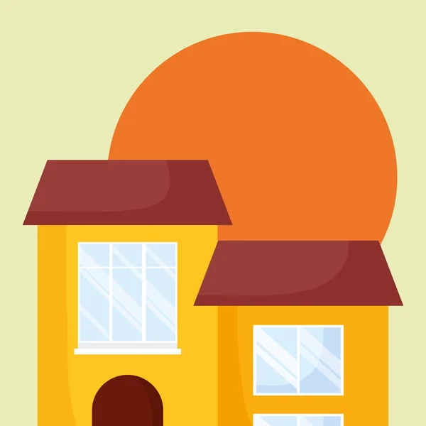 Houses icon image — Stock Vector