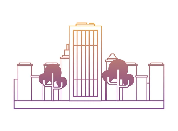 Diseño de edificios urbanos — Vector de stock