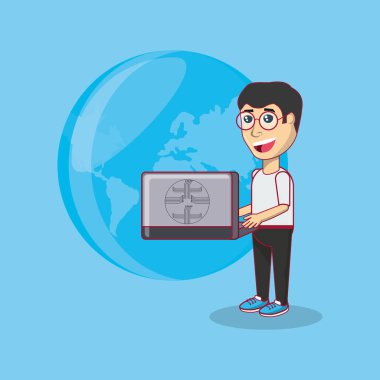 Çizgi film adam tasarım