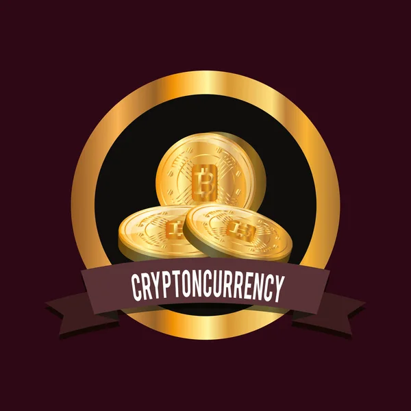 Концепция cryptocurrency — стоковый вектор