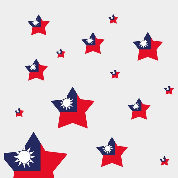 De vlag van Taiwan — Stockvector