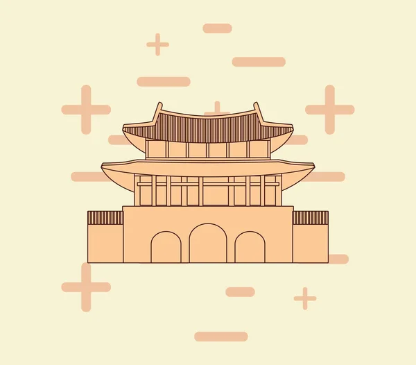 Азиатская архитектура — стоковый вектор