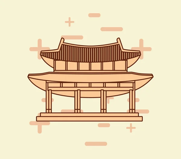 Asia arkitektur och design — Stock vektor