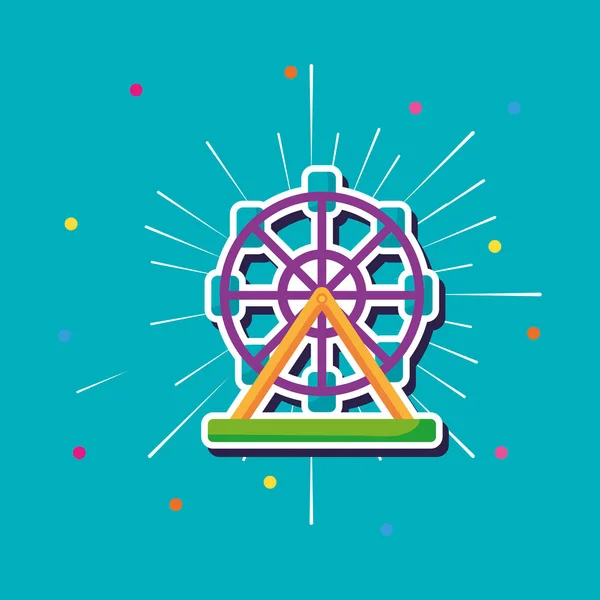 Ferris wheel icon — Stock Vector