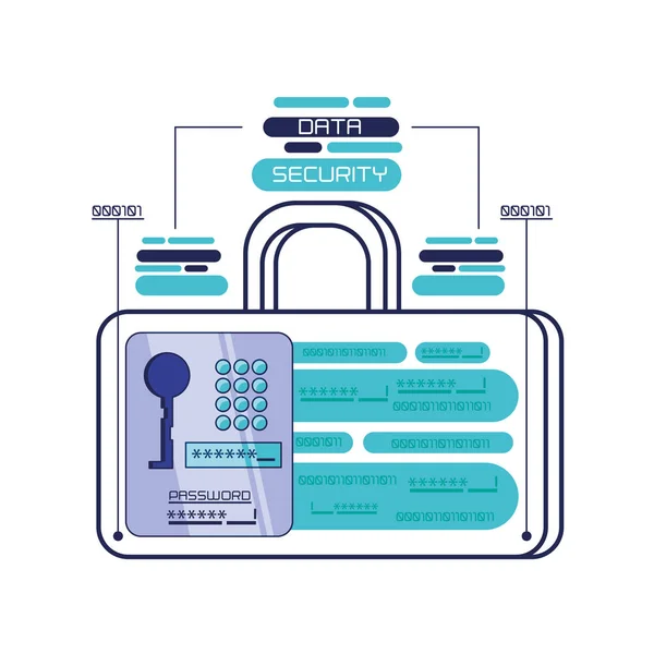 Danych bezpieczeństwa hasła dostępu — Wektor stockowy