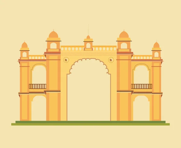 Indiase monument ontwerp — Stockvector