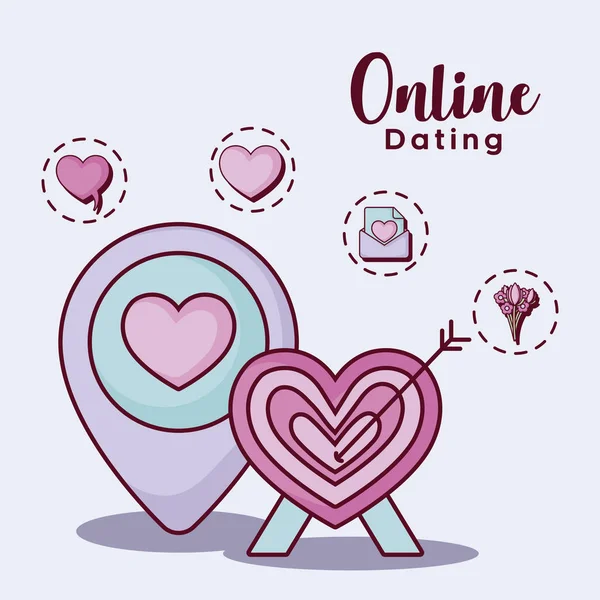 Дизайн сайтов знакомств — стоковый вектор