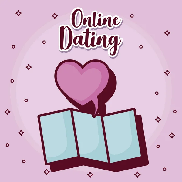 Online-Dating — Stockvektor