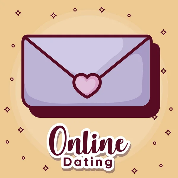 Online dating desing — Stock vektor