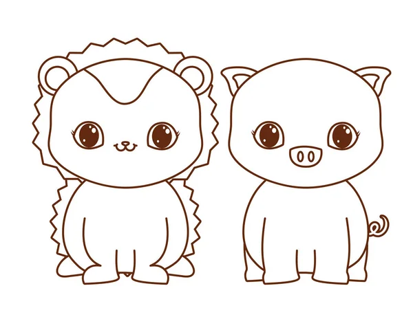 Kawaii tiere design — Stockvektor