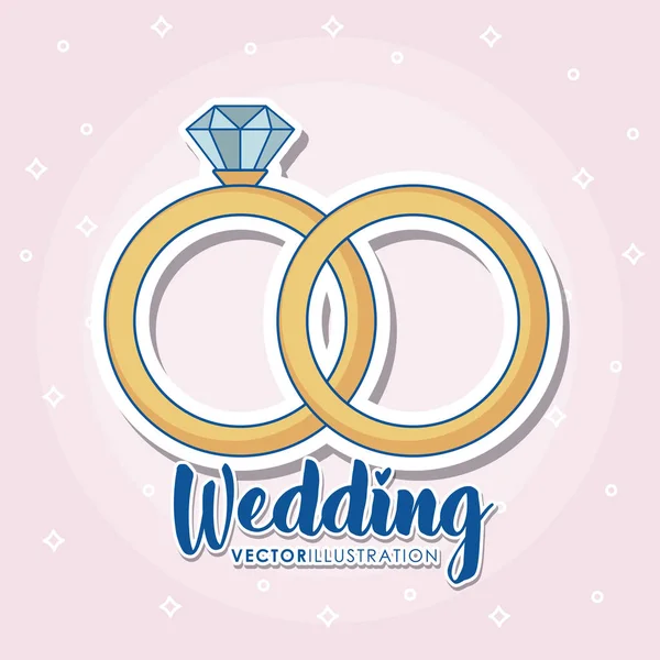 Diseño de iconos de boda — Vector de stock