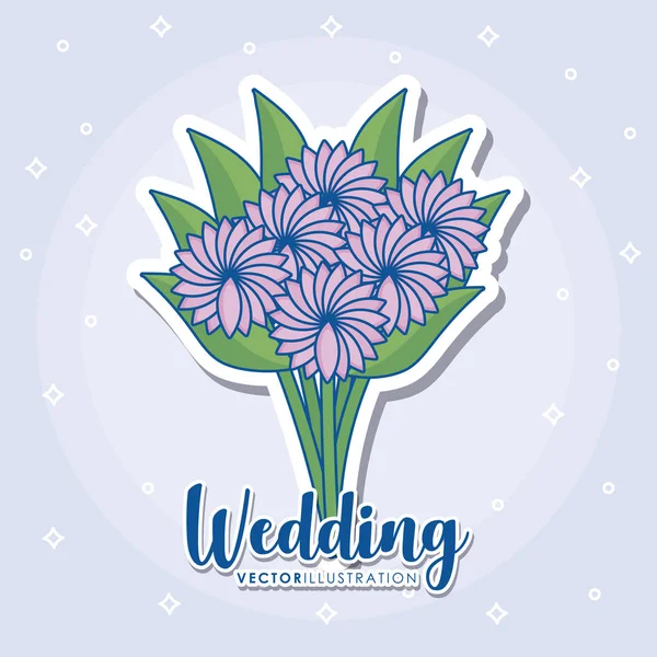 Wedding icons design — Stock Vector