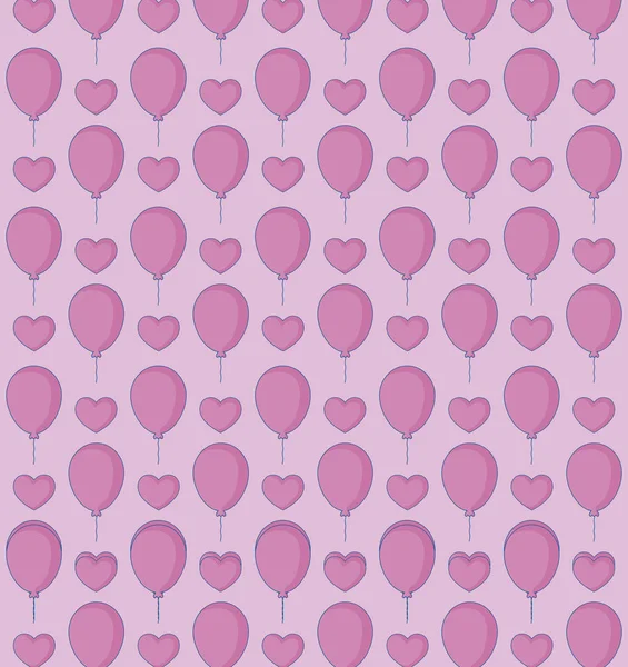 Corazones y globos fondo — Archivo Imágenes Vectoriales