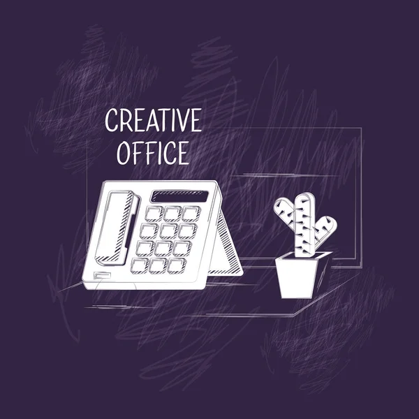 Creative office design — Stock Vector