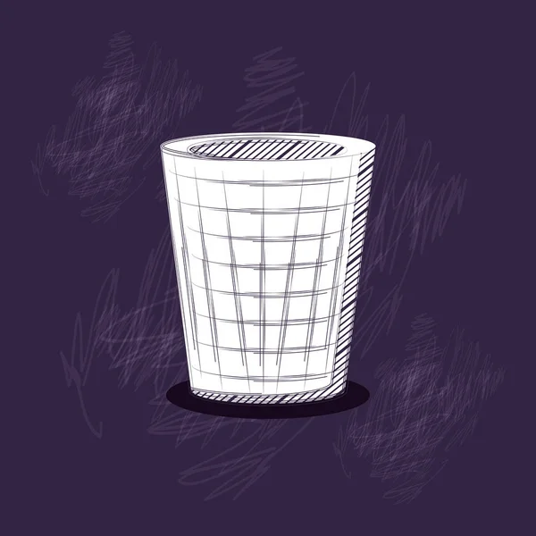 Icône du seau poubelle — Image vectorielle