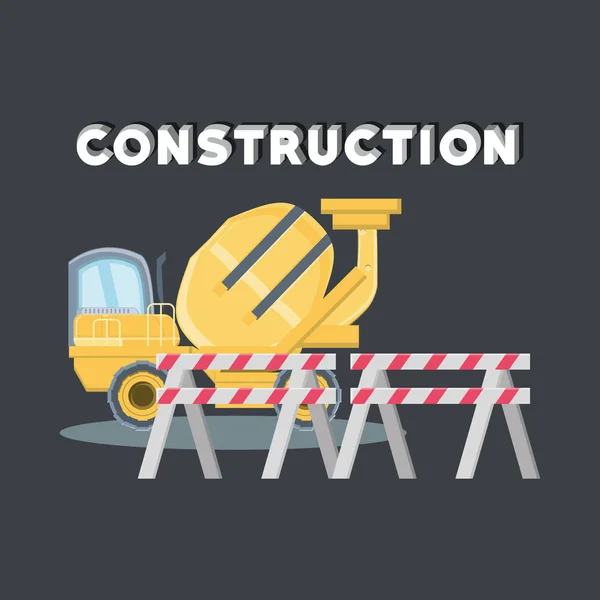 Diseño de camiones de construcción — Vector de stock