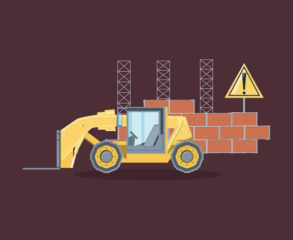 Construction trucks design — Stock Vector